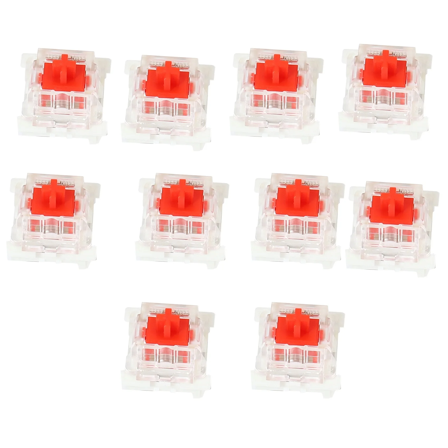 10db Műanyag Cseresznye Piros 3 Pin MX RGB Mechanikus Kapcsoló Billentyűzet Csere