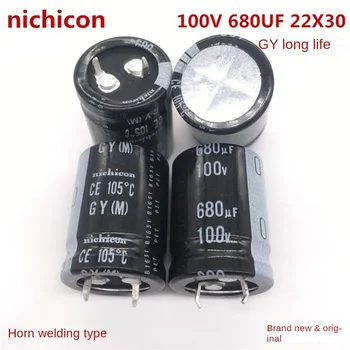 (1DB)100V680UF 22X30 nichicon elektrolit kondenzátor 680UF 100V 22 * 30 GY 105 fok kit capacitores eletroliticos