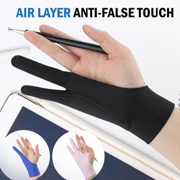 1db Rajz Kesztyű Tabletta Touch Művész Védeni Képernyő Kesztyűt, Két Ujjával Rajzolt, Kesztyű IPad Air Pro