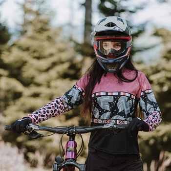2023 kerékpáros mez nő hosszú ujjú lefelé jersey enduro mtb sportruházat off-road viselni motocross ruházat