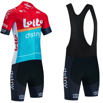2024 Új Lotto Dstny Quickstep Kerékpáros Mez Kerékpáros Rövidnadrág Szett Férfiak Nők Ropa Ciclismo Bicycl Maillot PantsClothing