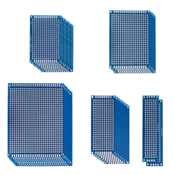 30db kétoldalas NYÁK-Testület Breadboard 2x8 3x7 4x6 5x7 7x9cm Egyetemes Kísérlet Kék Prototípus Áramköri Lapok Elektronikus Készlet