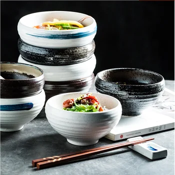 5 Hüvelyk Kreatív Japán Kis Tál Kerámia Tálba Noodle Bowl Hegyes, Kerek Tálba A Háztartási Evőeszközök Konyhai Felszerelések