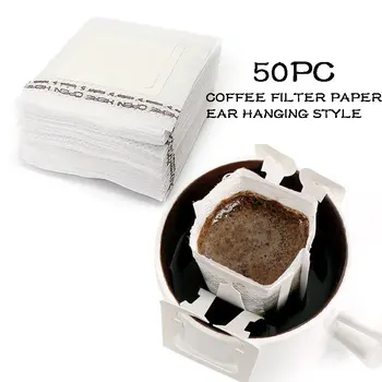 50 Darab Kávé Szűrő Papír Táskák Az Eldobható Csepp Kávé Táskák Kezeli Lógó Füle Eszpresszó Tartozékok Tea