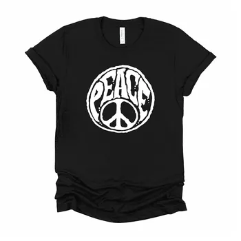 A világ a Béke Jele, Kedvesség, T-Shirt, Hippi szeressük egymást, Kedves Unisex Póló XS-4X