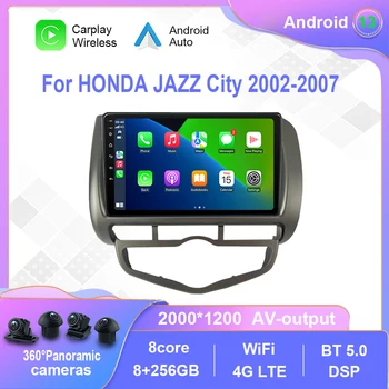Android 12.0 A HONDA JAZZ, City 2002-2007 autórádió Multimédia Videó Lejátszó, Navigáció, hifi, GPS Carplay Nem 2din 2 din dvd
