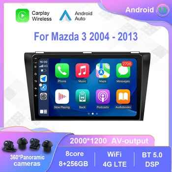Android 12.0 Mazda 3 2004 - 2013 autórádió Multimédia Videó Lejátszó, Navigáció, hifi, GPS Carplay 4G WiF Nem 2din 2 din dvd