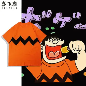 Anime Da Xiong Egy Álom Perifériás T-shirt Japán Gangtian Wu Panghu Rövid Ujjú Pár Dingdang Macska, Mert a Divat Új Ruhák