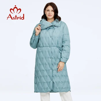 Astrid Női Téli Kabát 2023 Plus Size Női Anorák Vastag Bio Le Kabátok Luxus Kapucnis, Hosszú Steppelt Kabát, Női Ruha