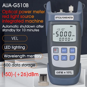 AUA-G510B All-IN-ONE Optikai Teljesítmény Mérő -50~+26dBm A Vizuális hibakeresőt Optikai Teszter 5 KM 10 km 20 KM 30 km-re fekvő 50 KM VFL
