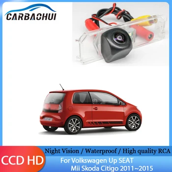 Autó Fordított Biztonsági HD CCD Visszapillantó Parkolás tolatókamera éjjellátó A Volkswagen Up SEAT Mii Skoda Citigo 2011~2015
