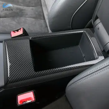 Autós Tartozékok Szénszálas Minta Központi Irányítás Kartámasz Tároló Doboz Alap Fedezi Trim Audi A3 8V 2015 - 2020