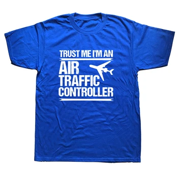 Bízz Bennem, én vagyok a légiforgalmi irányító, Póló Újszerű Vicces Repülő póló Férfi Ruházat Rövid Ujjú Camisetas Felsők Pólók