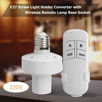 E27 Távirányító Izzó Jogosultja Vezeték nélküli Lámpa Foglalat Haza Csavar Izzó Bázis Csere 220V
