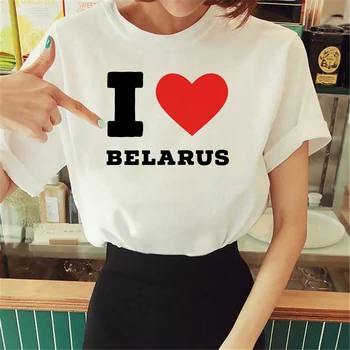 Fehéroroszország tshirt nők streetwear póló női Japán képregény, anime ruházat