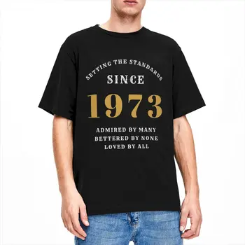 Férfiak, Nők, T-Shirt 50 Születésnapi Született 1973-Ban, 50 Éves Tartozékok Szórakoztató Pamut Rövid Ujjú póló