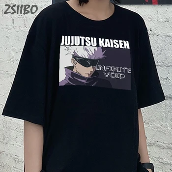 Harajuku Férfi tshirt Jujutsu Kaisen Gojomra Satoru Unisex Póló Rajzfilm Anime Alkalmi Yuji Itadori T-shirt Férfi Streetwear Maximum