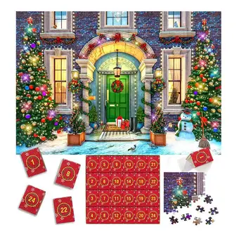 Karácsony Adventi Naptár Kirakós 2023 Karácsonyi Puzzle Barátságos Jézus Születése 1008pcs Karácsonyi Puzzle-Visszaszámlálás
