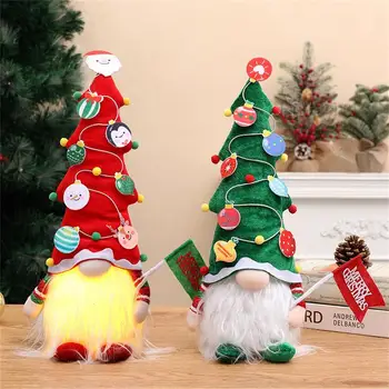 Karácsonyi Dekoráció LED Gnome Flitterekkel Arctalan Baba Éjszakai Fény Otthoni Ünnep, Karácsonyi Dísz, Ajándék Navidad Új Év