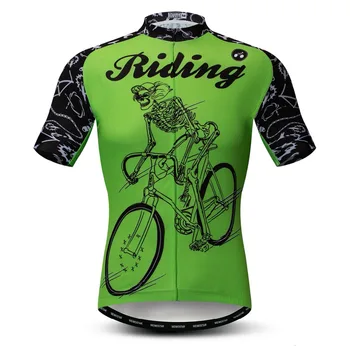 kerékpáros mez Férfiak Mountain Bike jersey Pro MTB Kerékpár Ing, Rövid ujjú Csapat Út Maximum Lovaglás Sportruházat Ruha Zöld