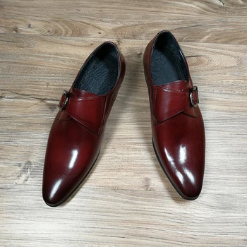 Naplopók Férfiak Oxford Cipő, Öltöny, Szerzetes Szíj Férfi Cipők Esküvői Ruha Slip Férfi Cipő Office Shoes 2022