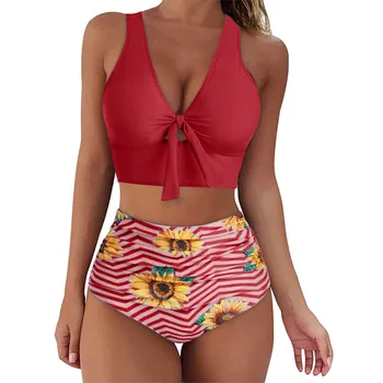 Női Bikini Szett Bikini-Megfelel Hawaii Bohém Surf Beach-Ruha Szexi Sport Fürdőruha Tankini Két Darab Nyári Lezárja a fürdőruhás