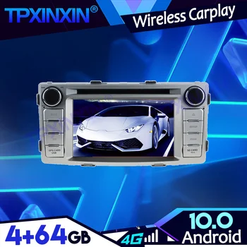 PX6 Android 10.0 4G+64G IPS Carplay TOYOTA HILUX 2012-2014 Autó Szalag Recoder Multimédia Lejátszó fejegység, GPS Navi Auto Rádió