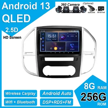 QLED Android 13 Mercedes-Benz GLK - Osztály X204 2012 - 2015 autórádió Lejátszó Carplay Videó GPS Navigációs Multimédia
