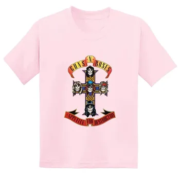 Rock zenekar fegyvert rose nyomtatási divatos gyerekek T-shirt nyári felső pamut rövid ujjú kisfiú póló, gyermek ruházat