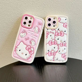 Sanrio Aranyos Hello Kitty Telefon védőtok Apple Iphone 15 14 13 11 12 Pro Max Xs Xr 7 8 Plusz Puha Szilikon Átlátszó Borító