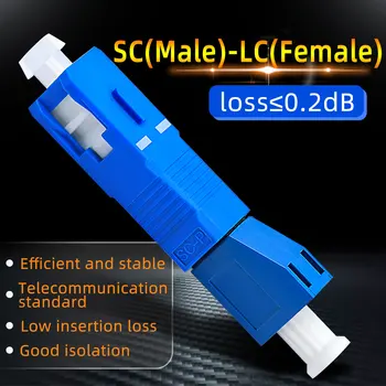 SC férfi-LC női átalakító hibrid Fiber Optic Simplex Optikai Adapter