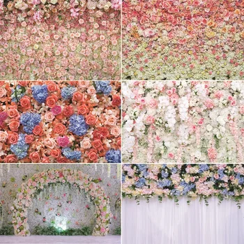 SHUOZHIKE Művészeti Szövet Romantikus Virág Fal Táj, Eljegyzés, Esküvő Dekoráció, Fotózás, Kellékek Háttér F-2