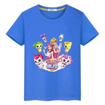 Tini Ping Rajzfilm T-shirt fiúk lányok ruha 100%Pamut Alkalmi Nyomtatás Rövid Felsők y2k egy darab Nyári Unisex Gyermek ruházat
