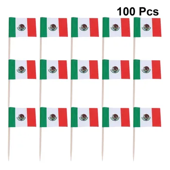 Zászló Zászlók Mexikó Csákány Mexikói Sütit, Tortát, Fogpiszkáló Toplisták Fogpiszkáló Stick Mini Koktél Dekorációk Topper Világ Válassz
