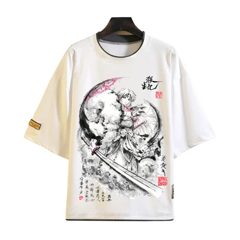 Új Inuyasha Sesshoumaru T-shirt Cosplay póló Divat Férfi Női Póló