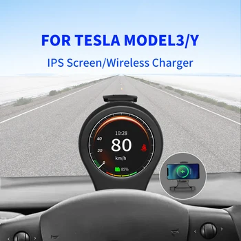 Új Mini Autó műszerfalon a Tesla Modell 3 Modell Y Utólag Multimédia Digitális LCD Műszerfal, Head-up Display Speedmeter
