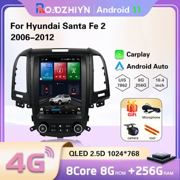 10.4 Col Hyundai Santa Fe 2 2006-2012 autórádió Multimédia Lejátszó GPS Navigációs Android11 Auto 8+256G Carplay 360 Kamera, 4G