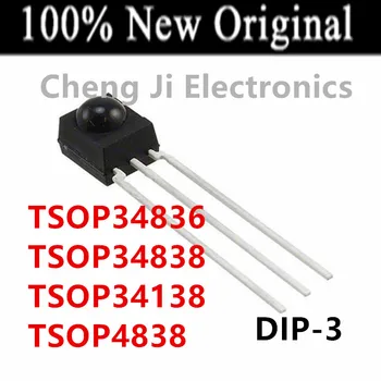 10DB/Sok TSOP34836 、TSOP34838 、TSOP34138 、TSOP4838 DIP-3 Új, eredeti távoli infravörös vevő modul