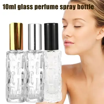 10ml Üveg Parfüm Spray Palackot Alumínium Spray Fej Nyomja meg az Új Adagoló Üres Parfümös Üveg Üveg A2B3