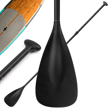 2X Állítható Stand Up Paddle Testület Lapát Zár Egyedi Design Úszó Alufelni Tengely Paddleboard Lapát,Fekete