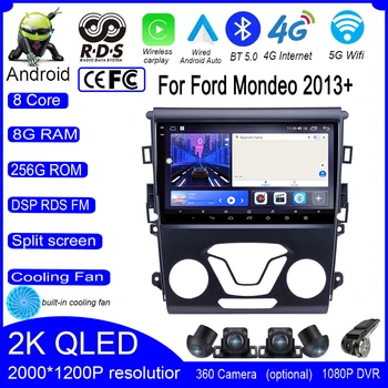Android 13 fejegység Ford Mondeo 5 Fusion 2012 - 2019-Es érintőképernyő autórádió Lejátszó GPS Multimédia-Videó BT 4G Lte