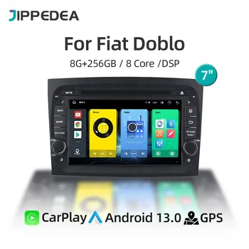 Autós DVD-Multimédia PlayerCarpPlay Auto Android 13.0 GPS Navigációs RDS-4G WiFi DSP Bluetooth autórádió Fiat Doblo 2015-2018