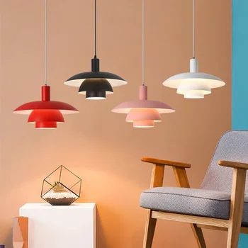 Dán Design LED Beltéri Medál Fény Többszínű Esernyő PH5 Lógó Csillár Nappali Étkező Étterem Függő Lámpa
