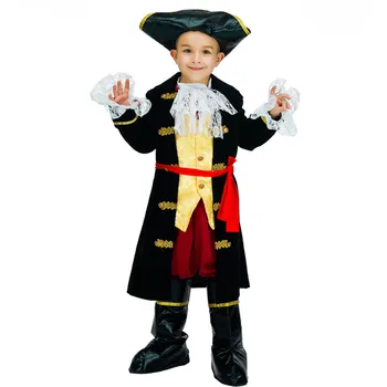 Fiúk Halloween Jack Sparrow Jelmez Gyerekeknek, A Gyerekek Kalóz Jelmezes Karnevál Purim Felvonulás Színpadi Szerepet Játszani Mutatják, Party Ruha
