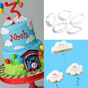 Torta Penész Felhő Alakú Cookie Cutter Műanyag Bakeware Fondant Torta Dekoráció Nyomtatás Die-vágás Penész Torta Eszközök