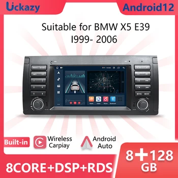 Uckazy Android 12 Autó Multimédia Lejátszó BMW X5 11 E39 M5 1996-2003 Sztereó Audio GPS Navigáció Vezeték nélküli Carplay autoradio